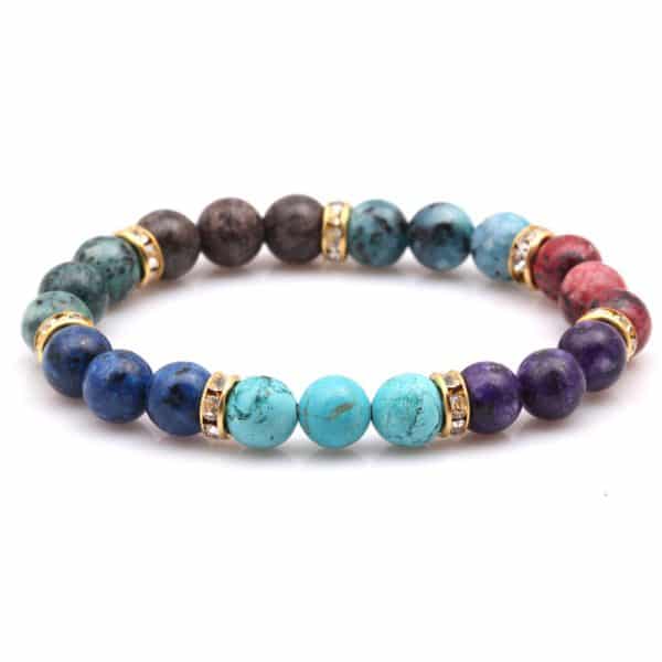 Seven-color Beaded Stone Bracelet Bracelet Hemp Point Stone Beaded Bracelet