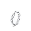 S925 Sterling Silver Irregular Line Hollow Ring For Women