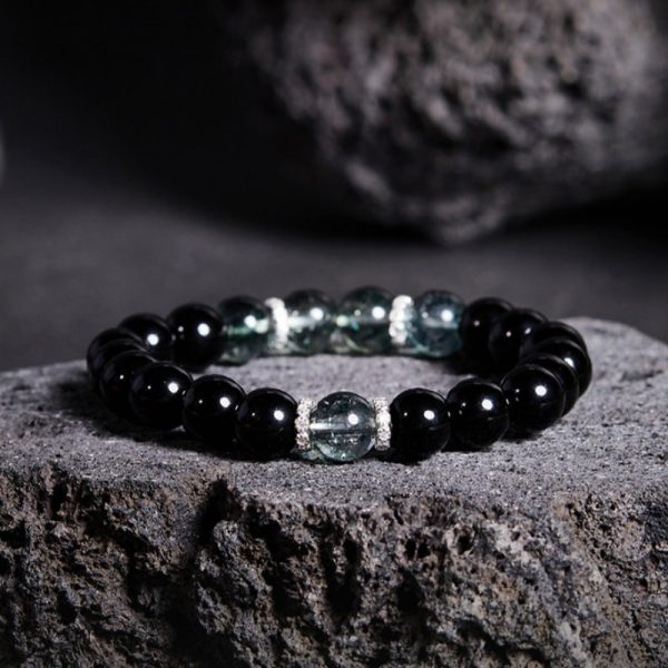 Chinese Style Micro Glass Bead Accessories Black Bracelet