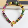 Colorful Tourmaline Abacus Beads Jade Bracelet