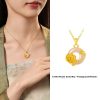 The 12 Floras White Chalcedony Safety Buckle Pendant Necklace