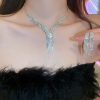 Long Fringe Necklace Two-piece Earrings Set