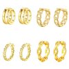Golden Geometric Cold Wind Small Circle Ring