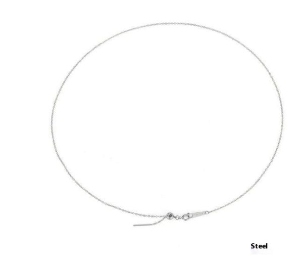Stainless Steel DIY Titanium Steel Simple Necklace Adjustable