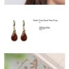 S925 Silver Gold Plated Jewelry Water Drop Blood Pearl Drop