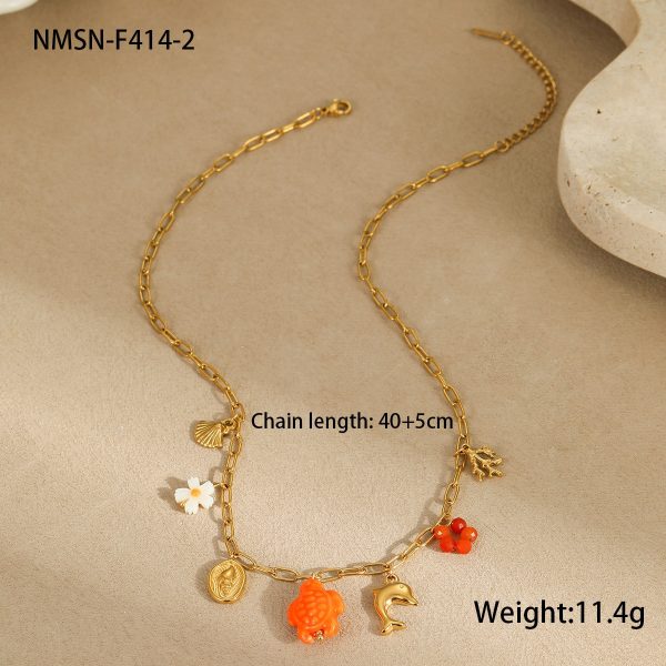 Ocean Style Pendant Stainless Steel Women's Necklace