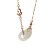 Sterling Silver Gold-plated Necklace Inlaid With Natural Hetian Jade