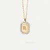 S925 Sterling Silver Twelve Constellation White Zircon Ladies' Pendant Necklace