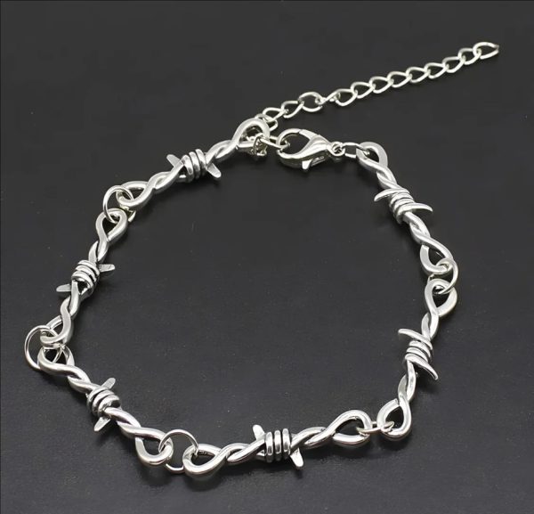 Cuban Link Chain Men Punk Knotted Bracelet Necklace