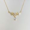 Wheat Laurel Goddess Zircon Clavicle Chain Necklace Female Fashion