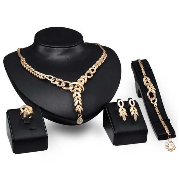 Ethnic Style Alloy Necklace And Earrings Four-piece Jewelry Set