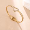 Titanium Steel Heart Love Heart Multi-Diamond Bracelet
