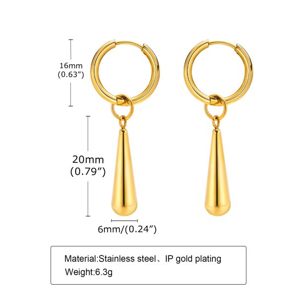 Stainless Steel Drop Earrings