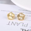 Gold Flower Bracelet Ring Earrings Women's Jewelry Set