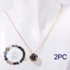 Natural Stone Beaded Necklace Set