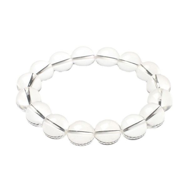 Natural Donghai Old Materials White Water Round Beads Crystal Bracelet