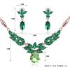 Fashion Necklace And Earrings Two-Piece Set With Diamond 3 Color Jewelry Set