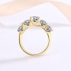 S925 Silver Simple Personality Trendy Micro-inlaid Moissanite Ring