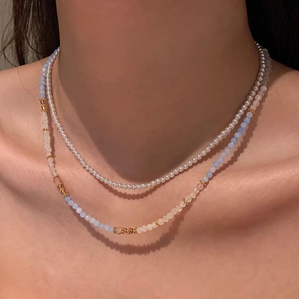 Natural Crystal String Beads Women's Necklace Bracelet