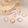European And American Design Geometric Hammer Pattern Niche Temperament Open Ring
