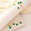 Parthenocissus Grass Jewelry Suit Simple Drop Oil Lucky Flower Necklace 5-piece Set