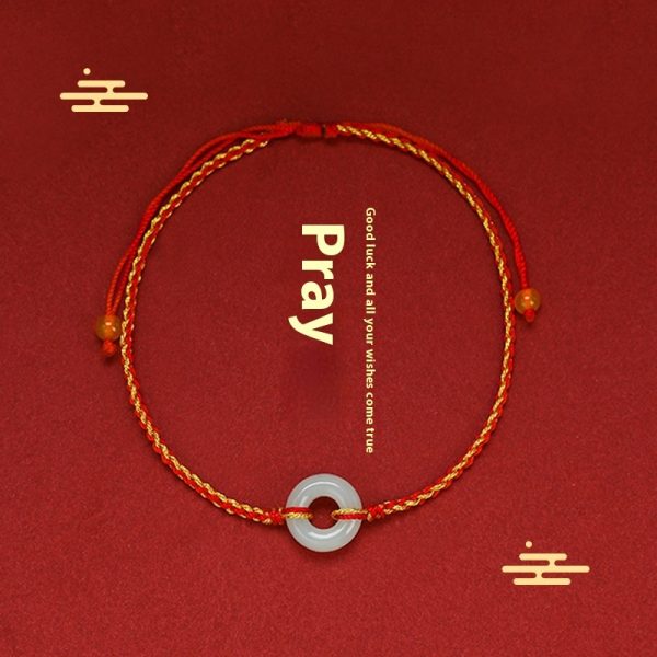 Red Rope Ankle Ring Birth Year Tiger Year Simple Braided Rope