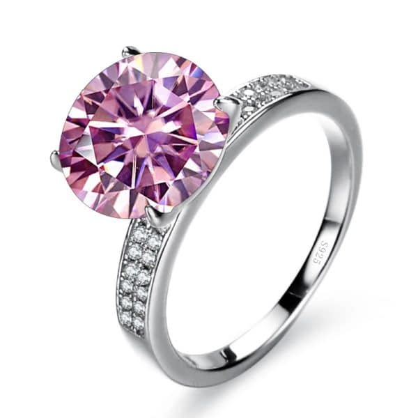 Women's Simple Wedding Diamond Ring Round