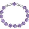 Blue Full Diamond Lotus Bracelet For Men's Hip Hop Dopamine Colored Tennis Chain