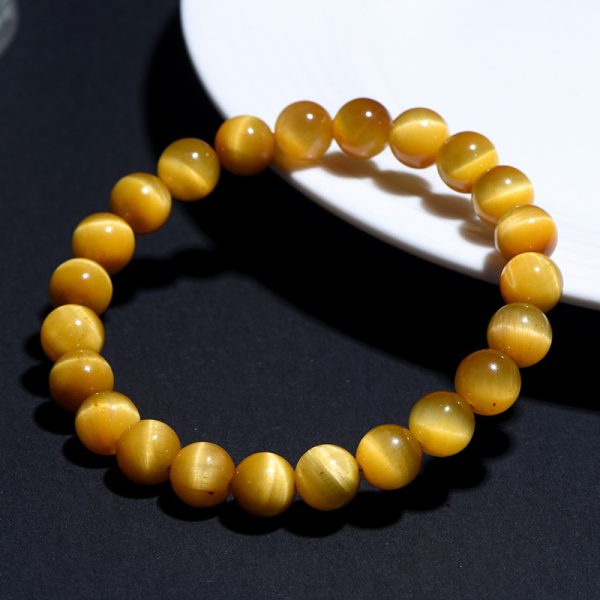 Female Versatile Natural Gold Tigereye Ball Bracelet