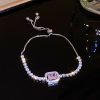 Premium And Luxurious Zircon Four Petal Flower Bracelet