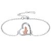 Heart-shaped Ornament Girl's Dog Bracelet