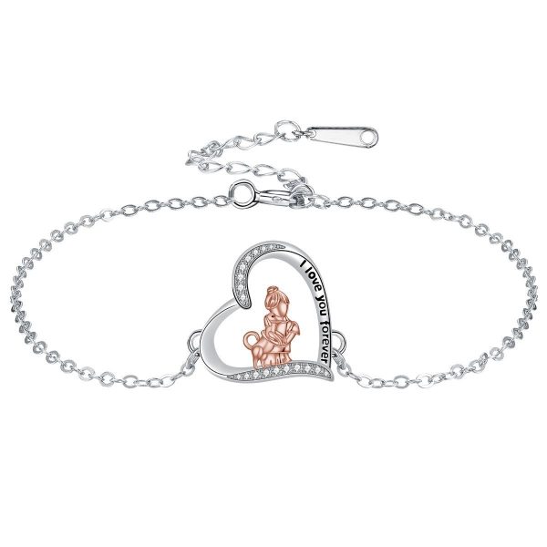 Heart-shaped Ornament Girl's Dog Bracelet