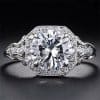 Women's Fashion Personality Eight Arrows Zircon Ring