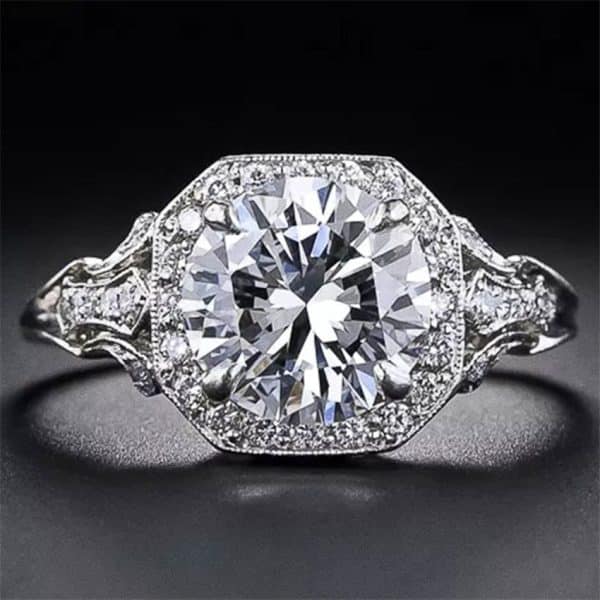Women's Fashion Personality Eight Arrows Zircon Ring