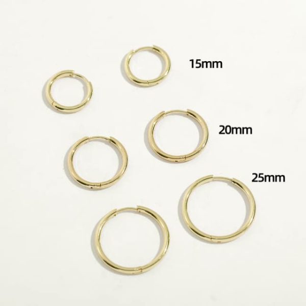 5Pair Fashion Round Twist Copper Small Hoop Earrings Set For