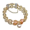 Moonstone Golden Sun Stone 14K Gilded Fortune Crystal Bracelet
