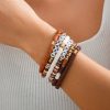 Thanksgiving Maple Leaf Acrylic  Creative Handmade Polymer Clay Beaded Bracelet Suit