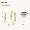 Straight Sterling Silver Earrings Moissanite New Ear Ring