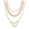 Vintage Love Heart Pearl Gold Necklace
