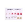 Christmas 6 Pairs Of Christmas Earrings Set Combination