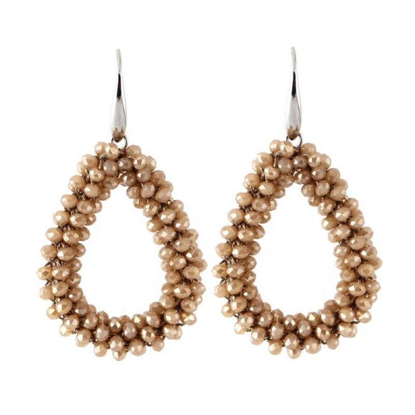Drop-shaped Glass Crystal Earrings