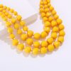 Simple Pure Color Handmade Beaded Necklace Earrings Ethnic Style Jewelry Set