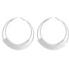 Twisted Diamond Geometric Circle Stud Earrings