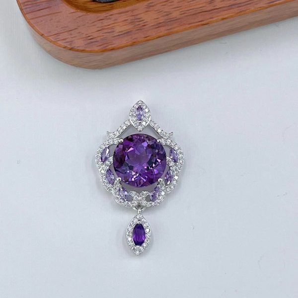 ce2efdaf-e86d-4e1a-b3d8-42173615d1b3.jpg Spring New S925 Silver Platinum-plated Inlaid Amethyst Pendant