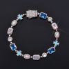 European And American 6mm Cross Drop Bracelet Men