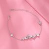 S925 Sterling Silver Sweet Butterfly Bracelet For Women Simple