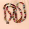108 Beads String Lotus Hanging Multi-layer Bracelet