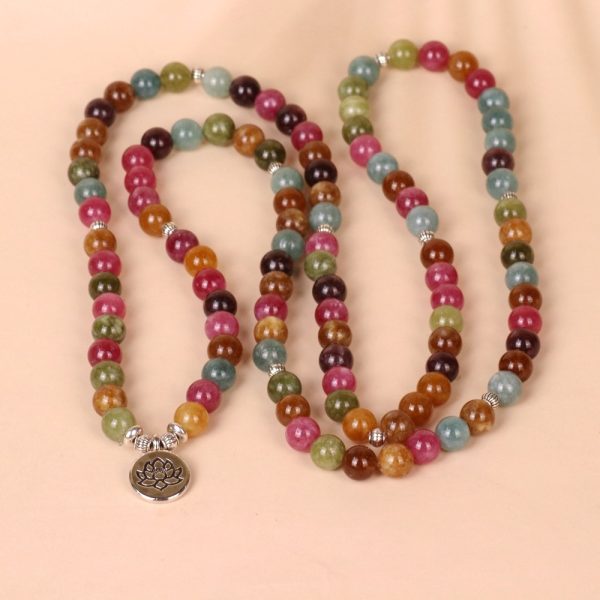 108 Beads String Lotus Hanging Multi-layer Bracelet
