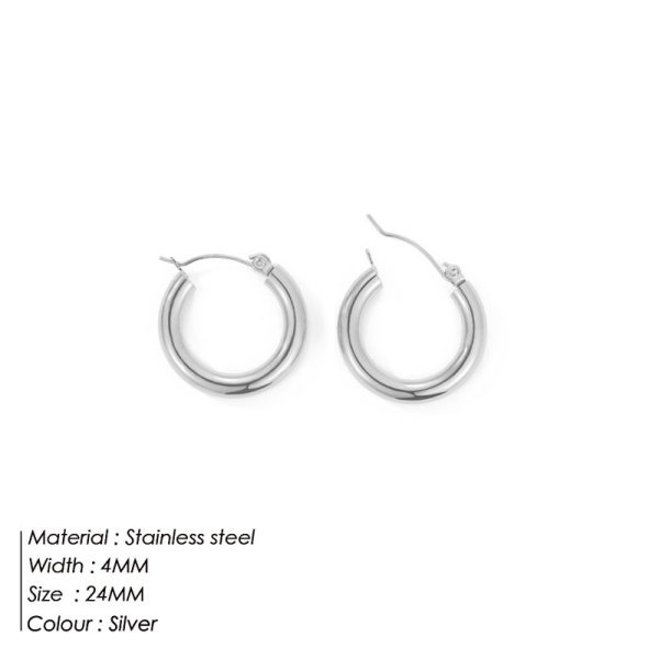 Broad Round Hoops Earrings