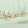 Metal Grain Spiral Cold Wind Set Earrings